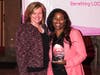 Presenter Cindy Westfall with award winner Dr. Monique Gary.