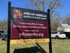 A sign announces the future home of the museum on Route 413 in Middletown Township.