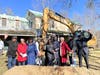 Linda Salley (red coat at right) with board members and supporters of the African American Museum of Bucks County.