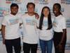Student volunteers, from left, are Jordan Moser, second year; Myla Keller, second year; Shaheer Salam, first year; and Lateefat Adewale, second year.