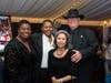 From left: Rosslyn R. Knight, Bucks County Community College President Dr. Felicia L. Ganther and Gladys Mendieta White and Bob White.