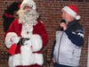 Mayor John Burke officially welcomes Santa to Newtown Borough.