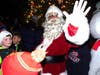 Santa greets his fans at Newtown's tree lighting.