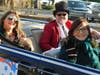 Mayor John Burke and his wife, back seat, and Newtown Borough Council President Tara Grunde-McLaughlin, front seat.