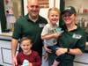 Jackie and Todd with their children, who get to taste test the new flavors.