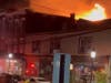 Flames can be seen above South State Street.