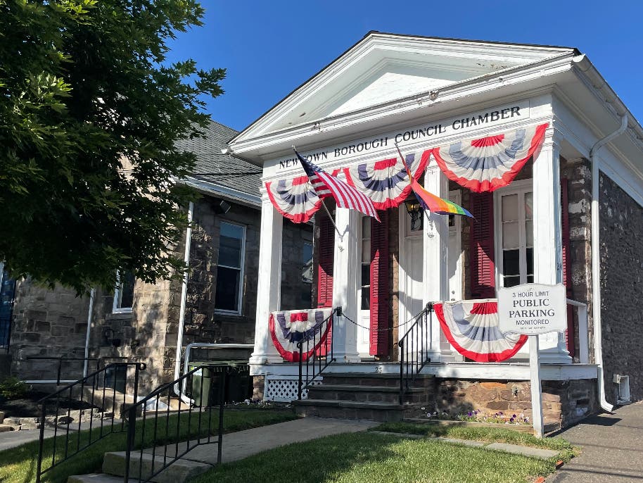 Newtown Borough Hall on North State Street.