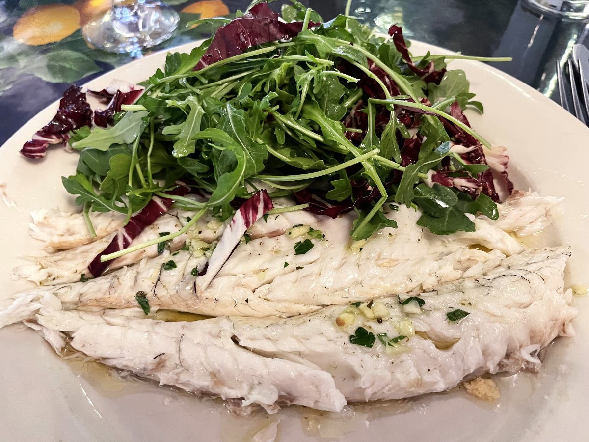 Branzino at Vecchia Osteria by Pasquale in Newtown.