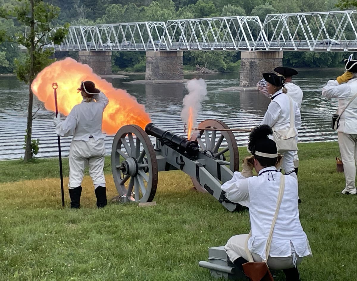 Cannon fire echoes across the valley during the reenactment. (Editor's Note: This photo has not been altered. It is in its original form)