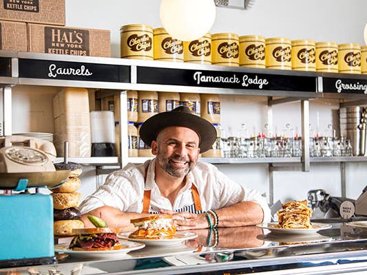 Nick Liberato, co-founder and executive chef at The Borscht Belt Delicatessen in Newtown.