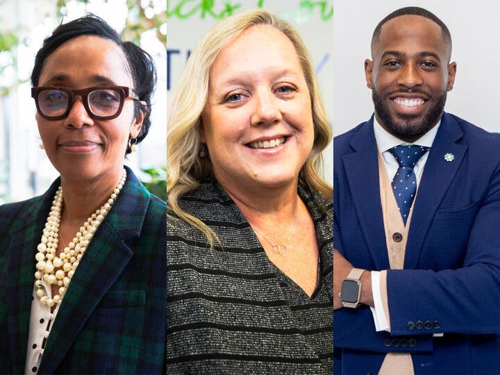 From left: Billie Barnes, executive director, Bucks County Workforce & Economic Development; Erin Lukoss, executive director/CEO, Bucks County Opportunity Council; and Bernard Tynes, Chief Experience & Impact Officer, Penn Community Bank.