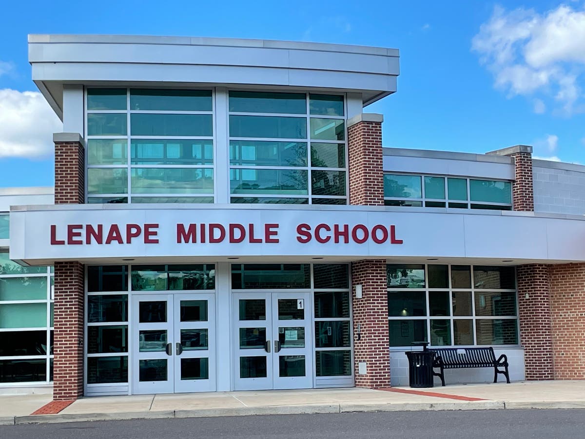 The food and clothing drive takes place at the Lenape Middle School in Doylestown.