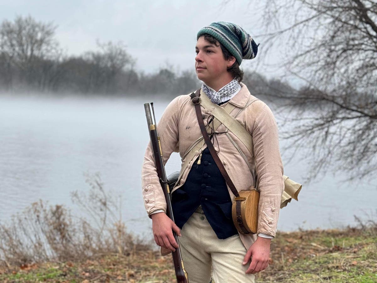 Alex Robb on the banks of the Delaware River.
