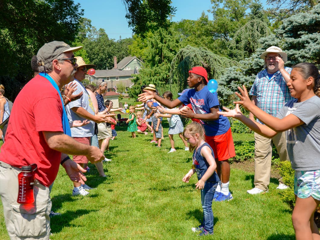 Fun at the Red, White and Blueberries event.