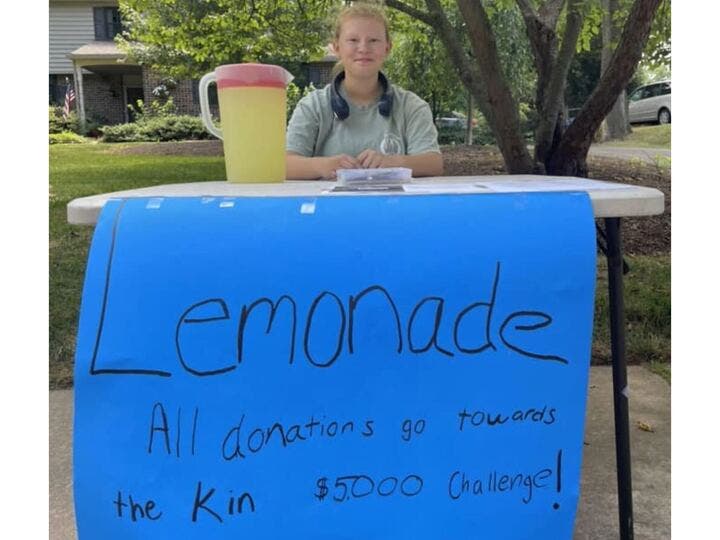 Emily Catricks raised $200 toward the challenge with a neighborhood lemonade stand.