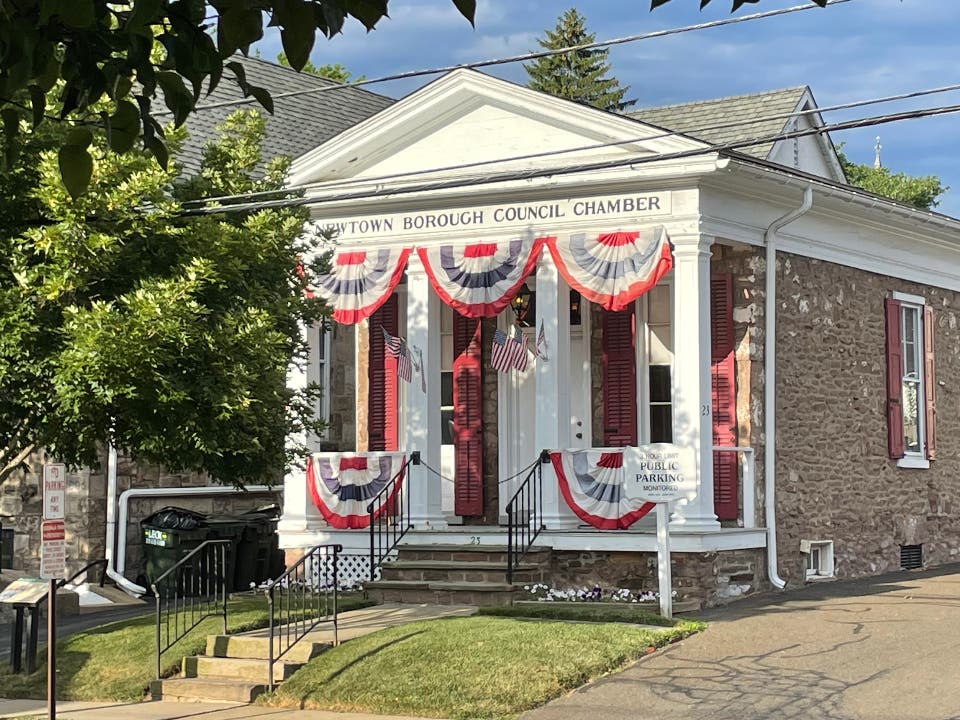 The Newtown Borough Hall on North State Street.
