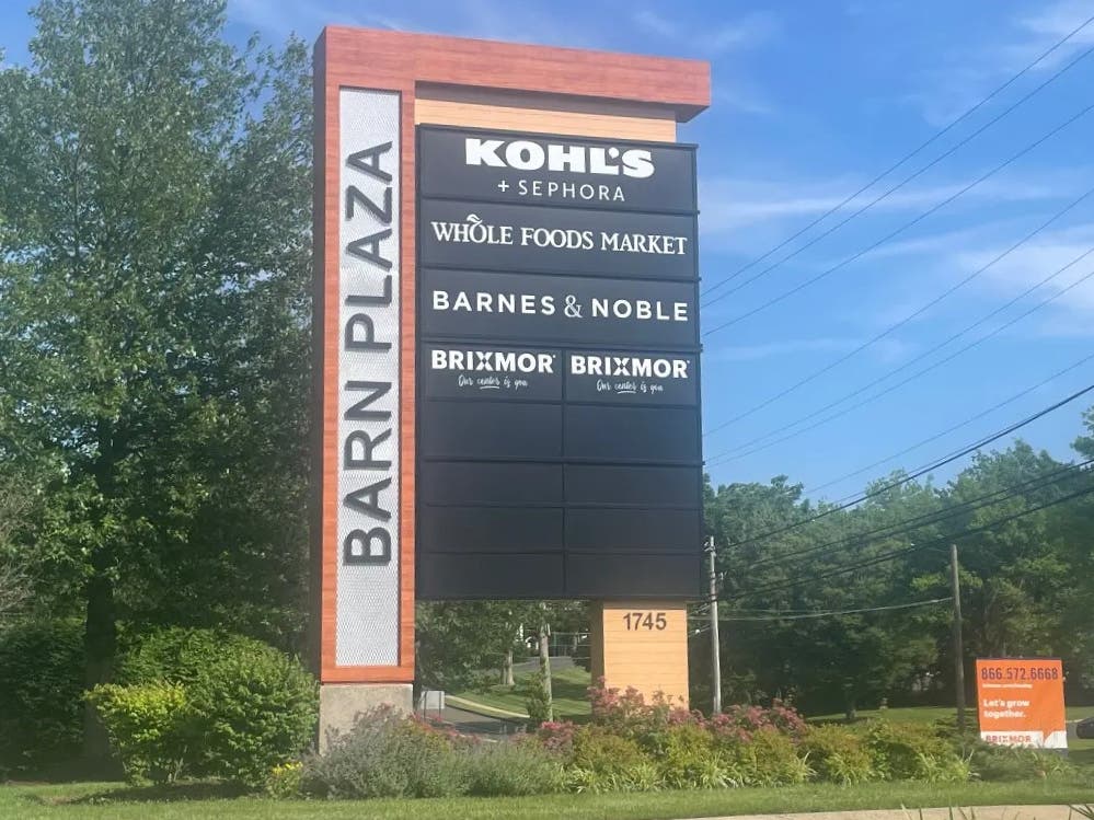 The Barn Plaza is located on Route 611 and Almshouse Road in Doylestown Township.