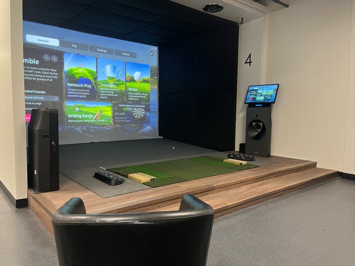 Inside one of the bays at Golf Envy.