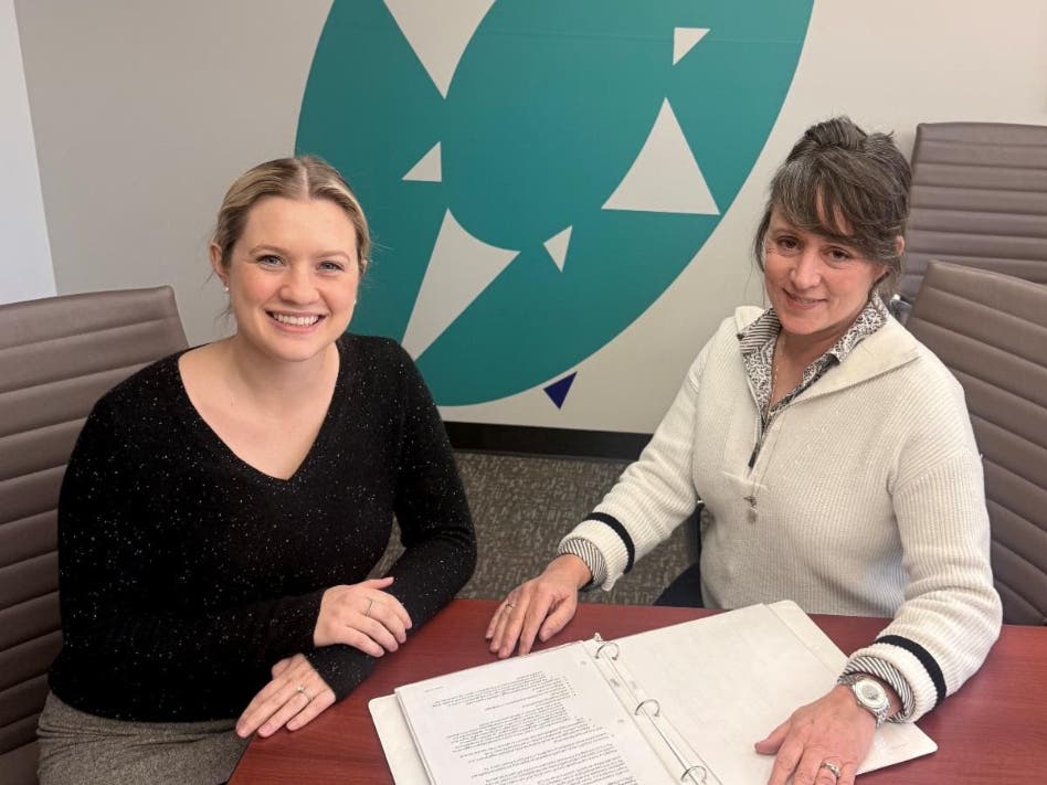 Morgan Clark (left) assumes responsibilities as FCP’s new Director of Grants & Programs for Caroline O’Connell Sinton (right). 