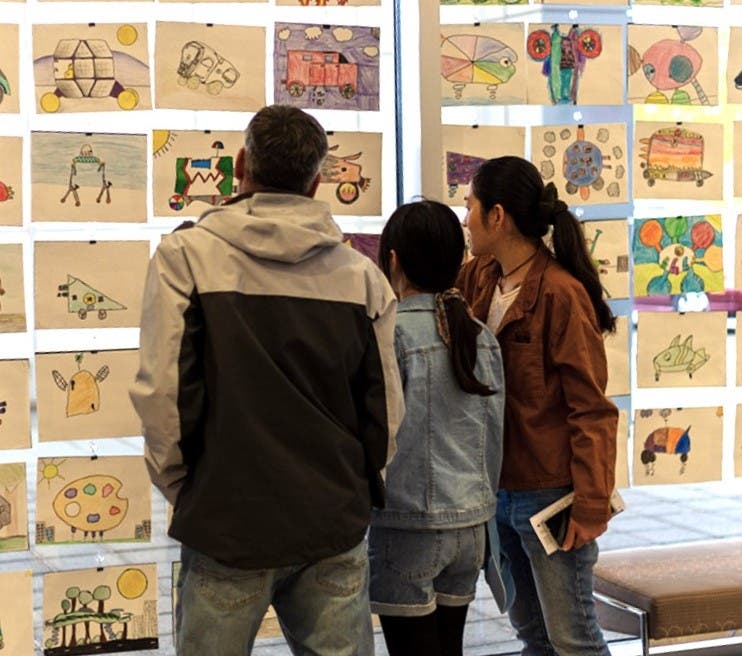 A family checks out the futuristic designs during last year's contest.