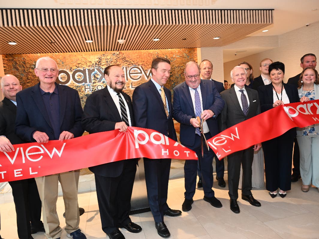 Officials cut the ribbon on the new Parxview Hotel on Street Road in Bensalem.