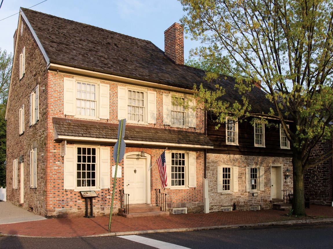 The historic Half-Moon Inn (Court Inn) in Newtown.