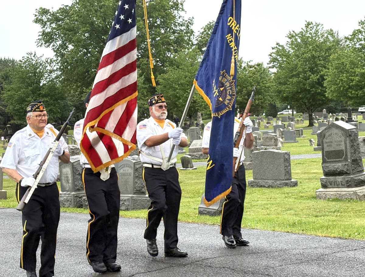Honoring the fallen at the Newtown Cemetery.