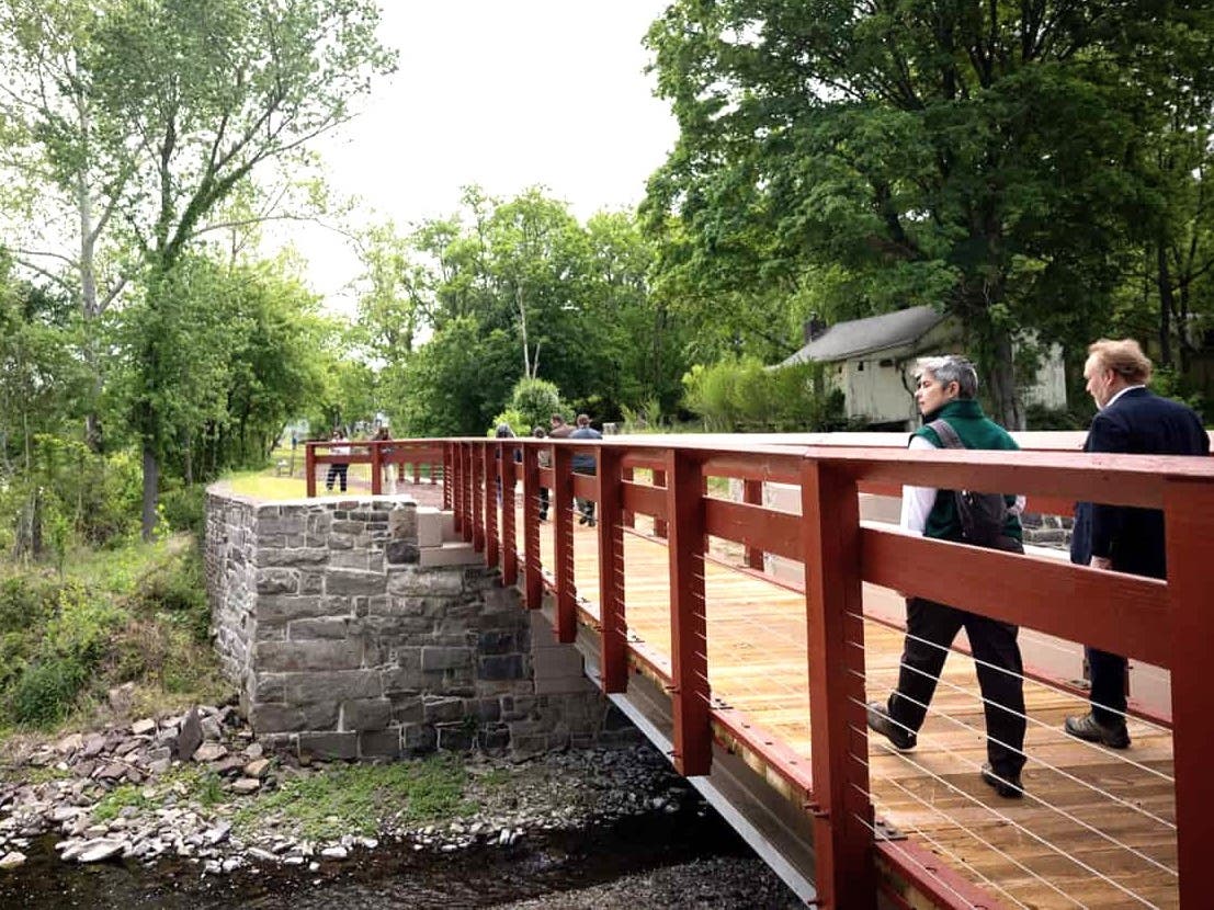 The newly rebuilt Lumbertville Aqueduct in Solebury Township.