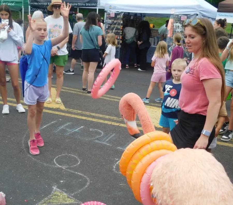 The Flamingo Ring Toss was a popular game at last year's Welcome Day.
