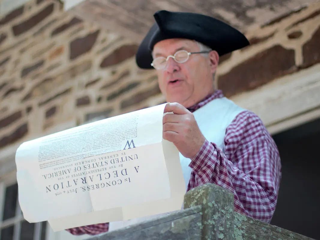 Readings of the Declaration of Independence will be happening at several locations in the county, including at Washington Crossing Historic Park on July 4.