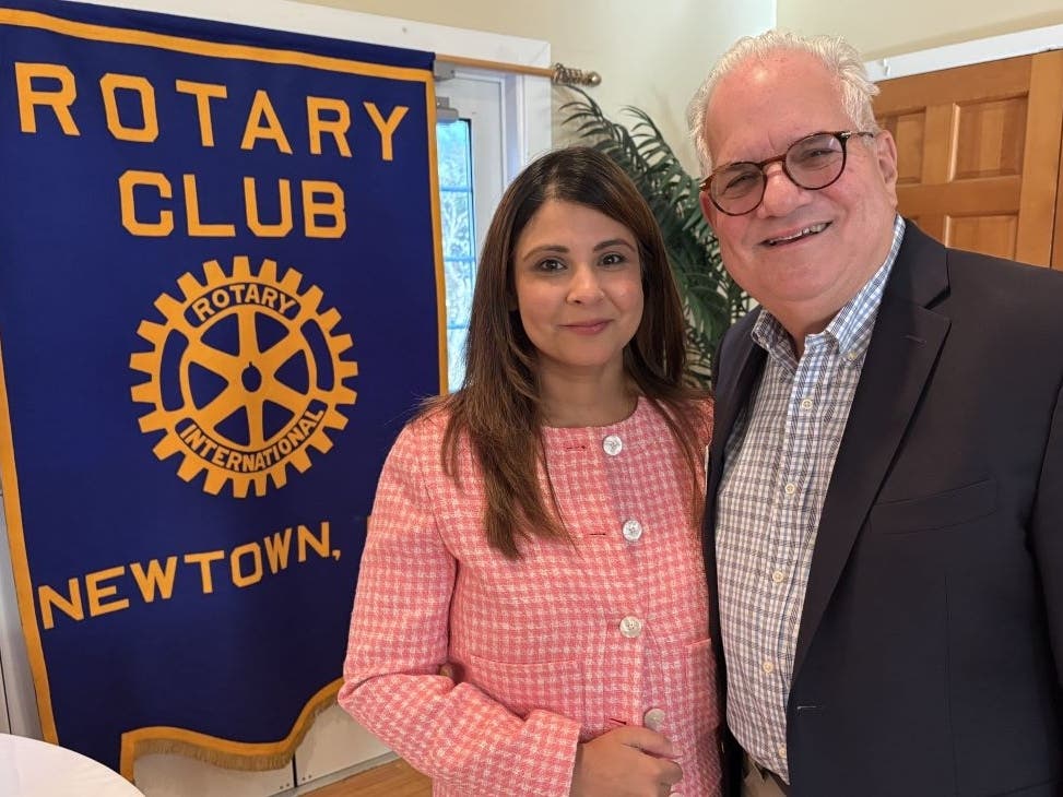 Newtown Rotarians Install New President, Present Service Awards