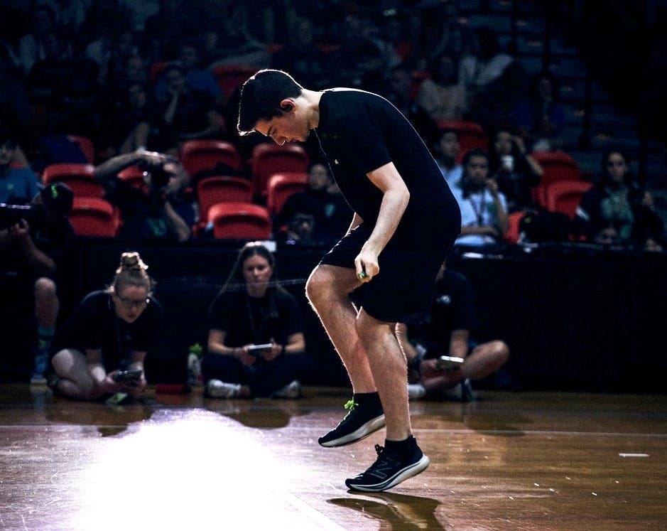 Zach Peckman competes in the Jump Rope National Championship.