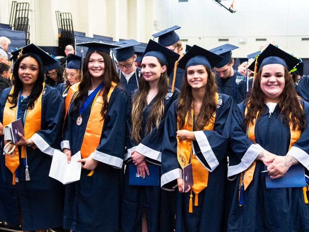 Students who graduated with honors await their diplomas at Bucks County Community
College’s 60th Commencement in May. The college has announced its spring 2026 semester President’s Honor List and Dean’s Honor List.