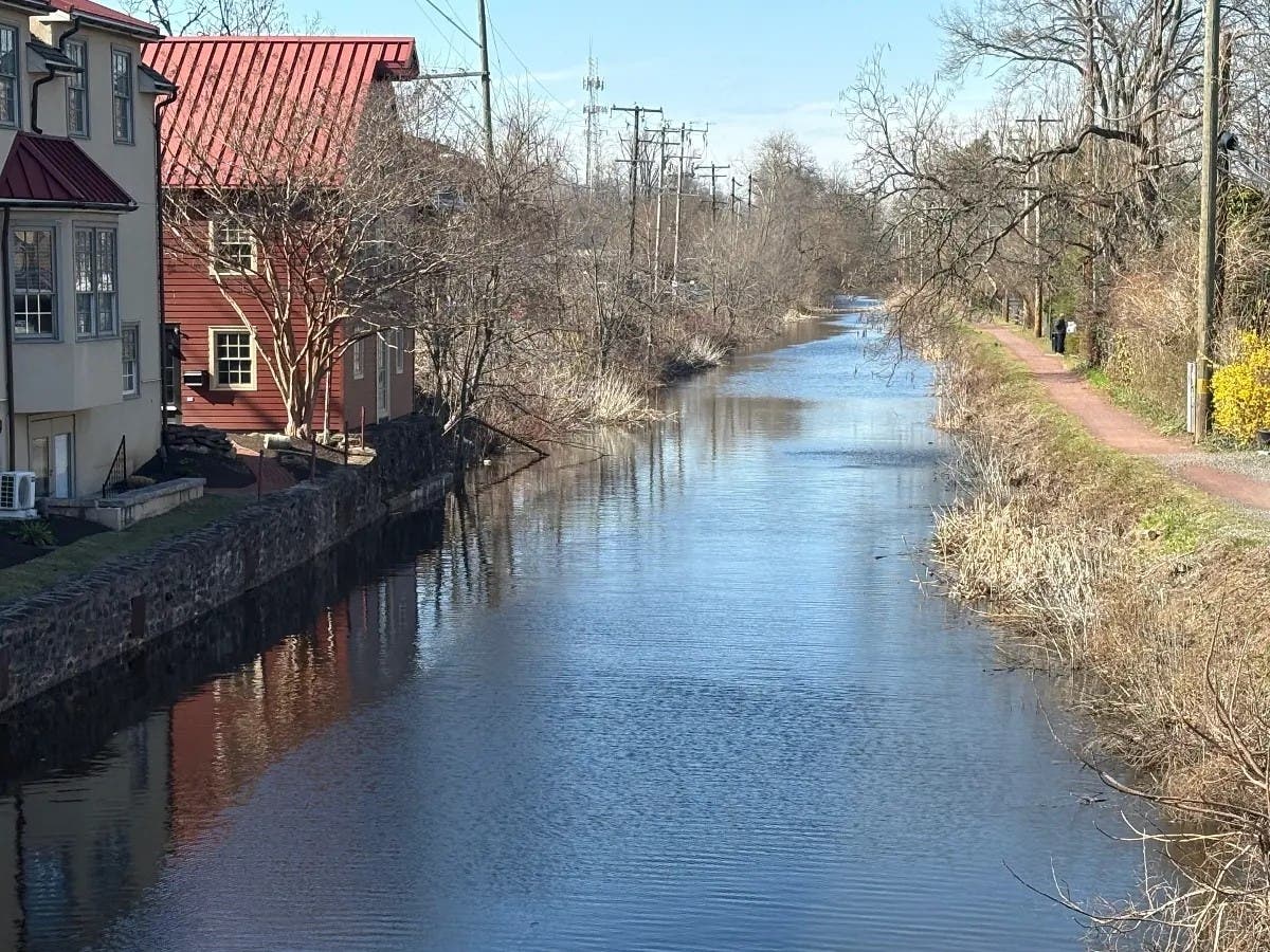 The historic Delaware Canal and Towpath in New Hope.