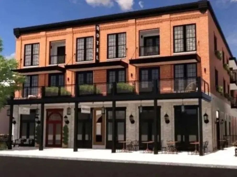 A rendering of the proposed boutique hotel at 57 West Court Street.