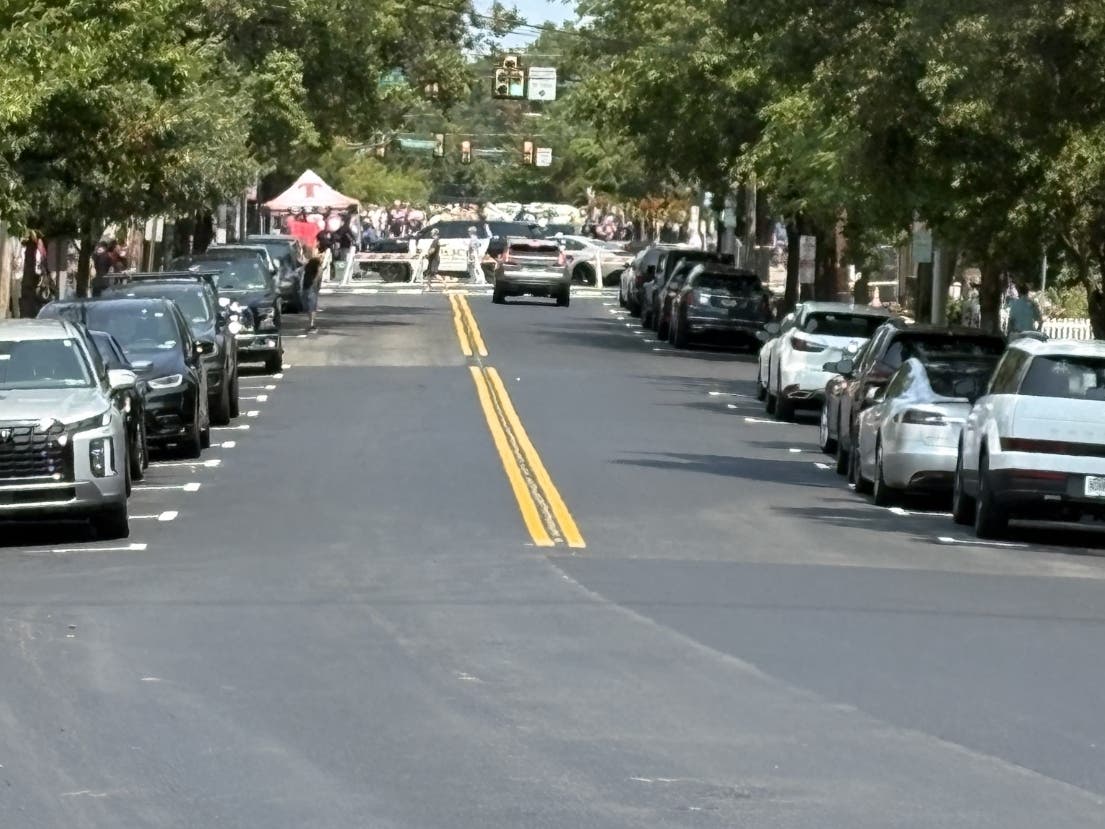 Looking north on South State Street from Penn Street.