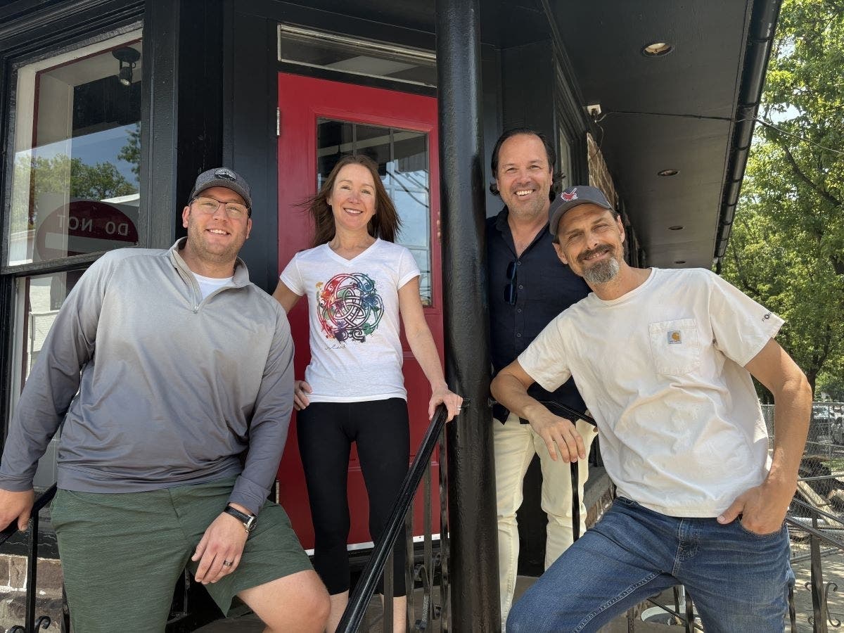 Landlord Scott Henrickson, second from right, with Callum Satchell, Aileen Ruff-Patry and Derek Little, who will be bringing "The Local" to Newtown this fall.