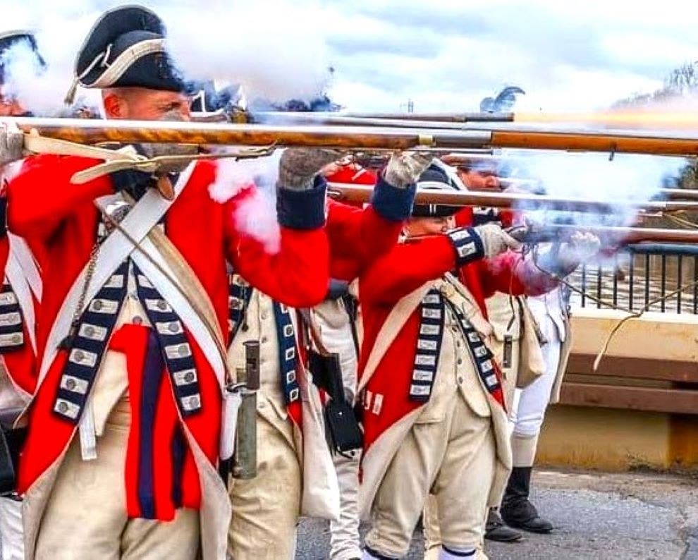 The Battle at the Bird-in-Hand will bring approximately 50 Revolutionary War reenactors to the streets as American and British forces reenact a Revolutionary War skirmish on South State Street at Mercer Street at 10:50 a.m.