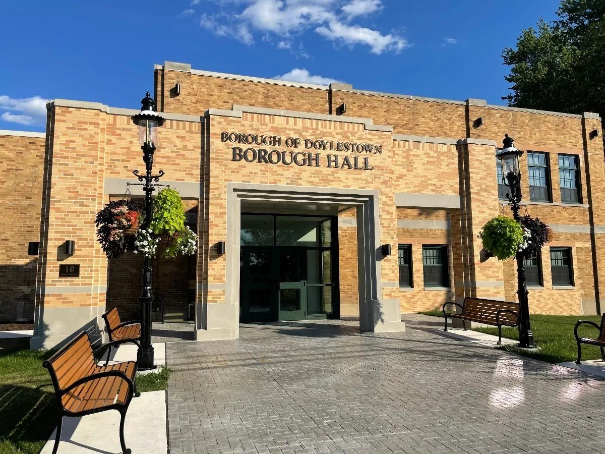 The Doylestown Borough Hall is located at 10 Doyle Street.