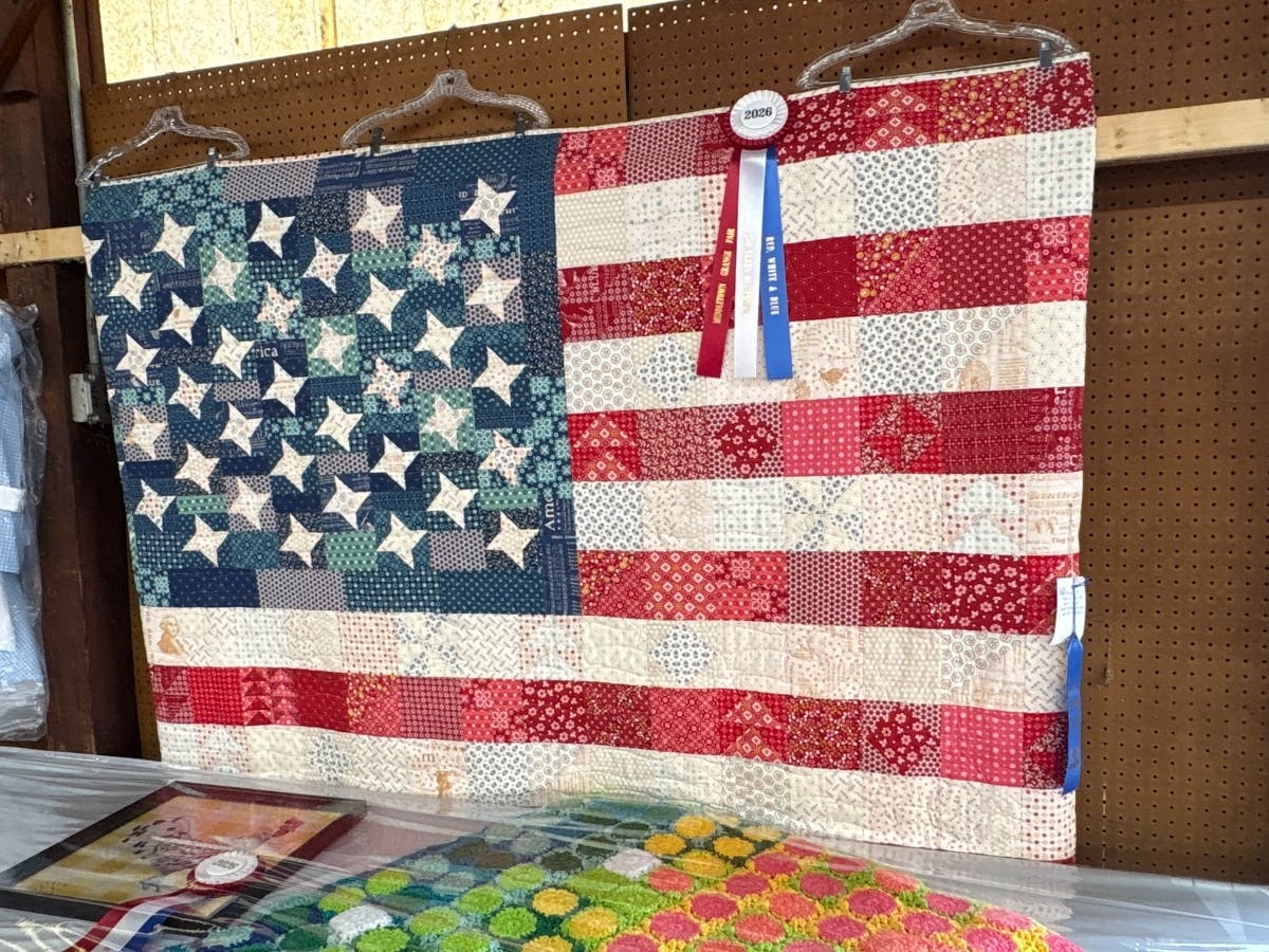 This 250th Anniversary of America quilt by Diana Friscia won Best of Show 2026 for needlecraft.