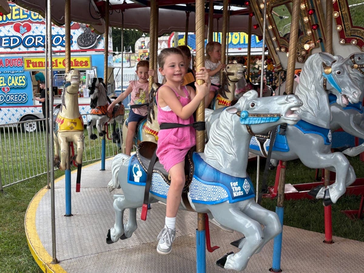 The Carousel at the Middletown Grange Fair is a popular destination for families.