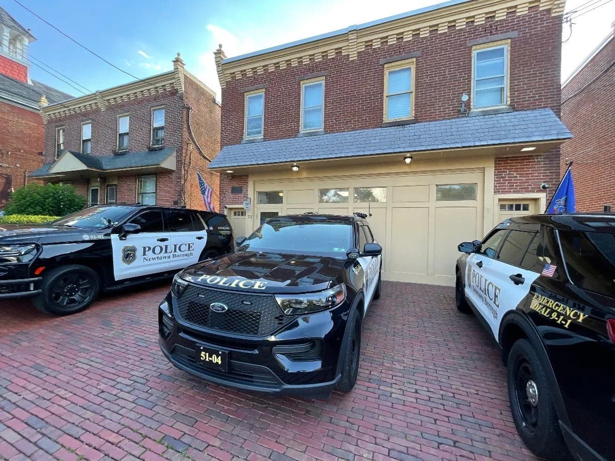 The Newtown Borough Police Station on Liberty Street.