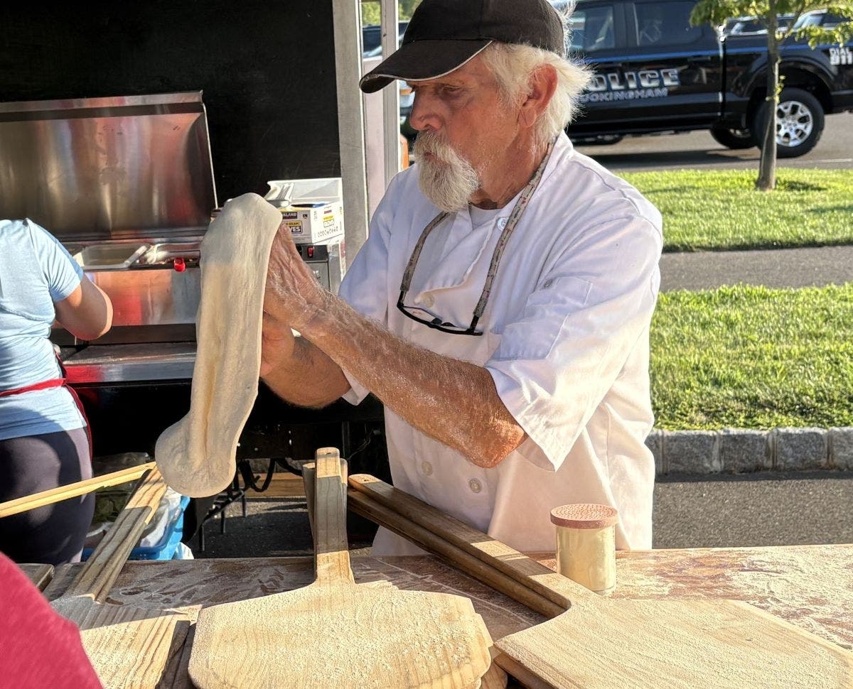 The Harvest wood-fired artisan pizza booth was super busy during the first Night Market in July.