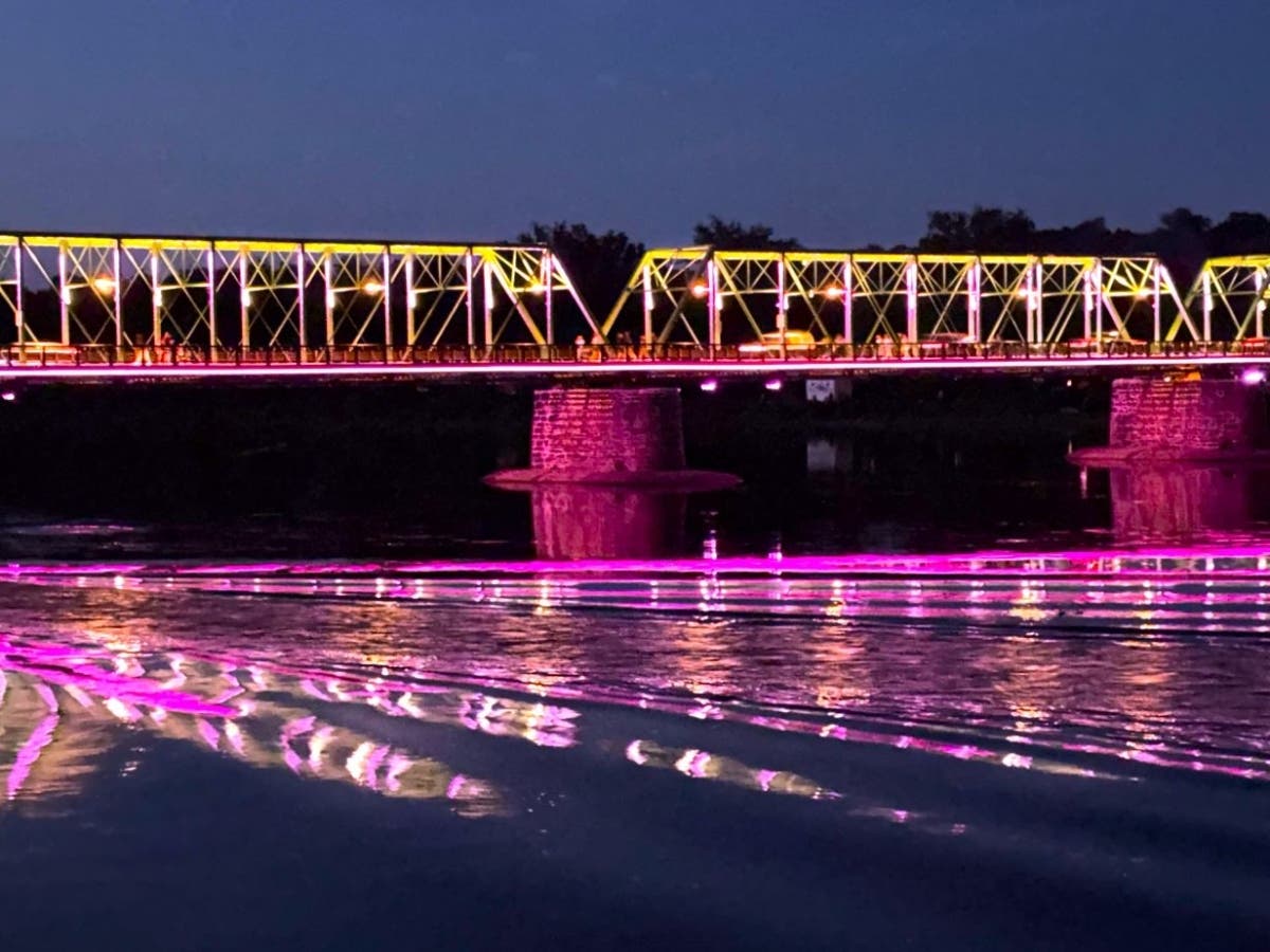 The New Hope-Lambertville Toll Supported Free Bridge.