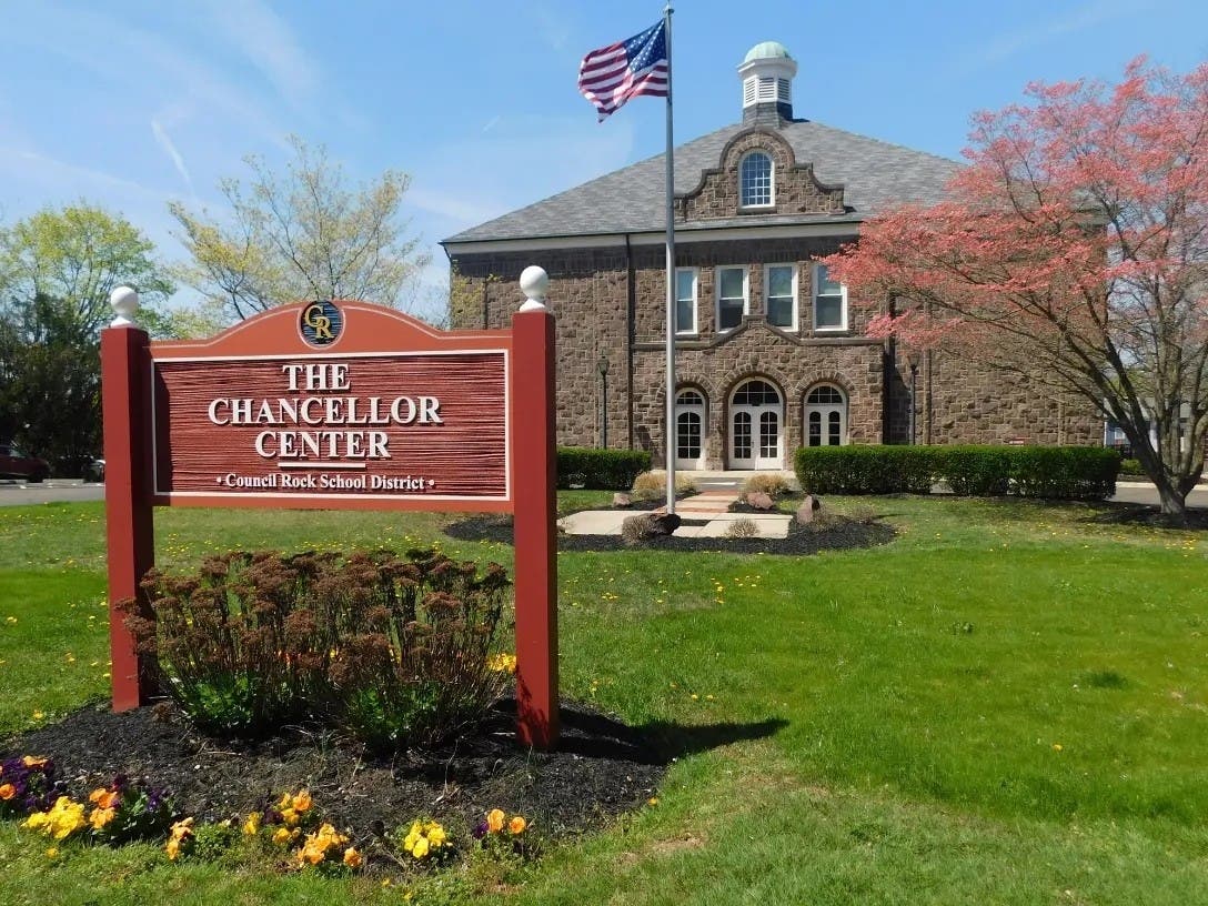 The Chancellor Center houses the district's administrative offices in Newtown.