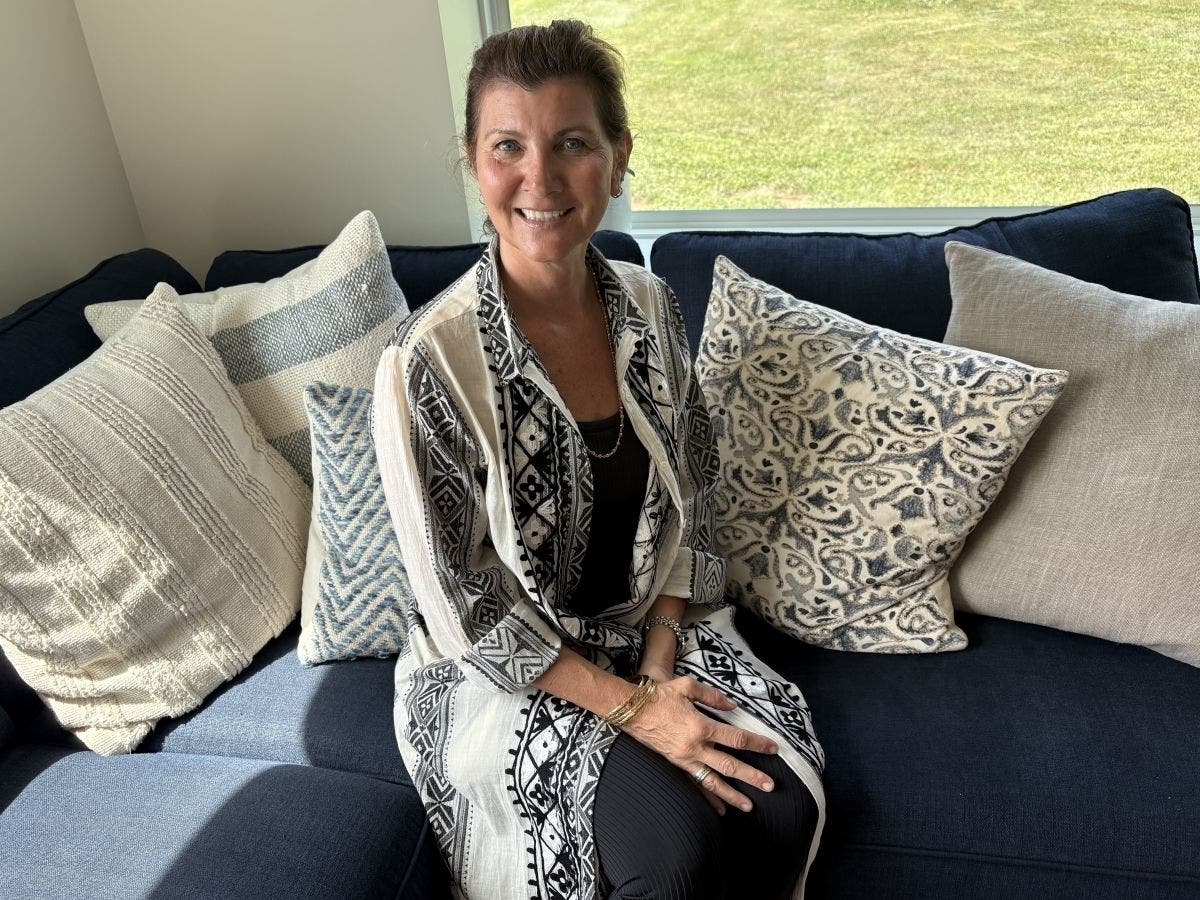Elle Kaplan inside her new yoga studio in Wrightstown.