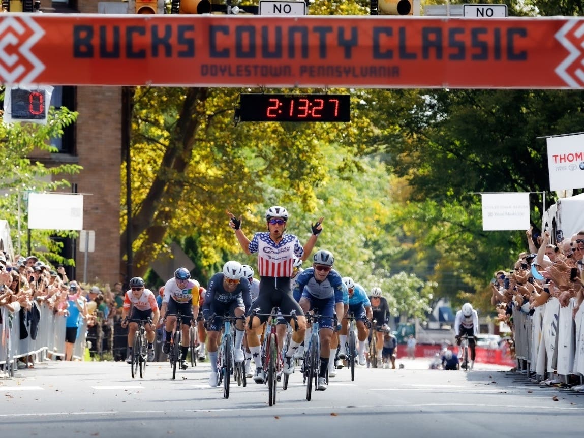 The US National Champion wins the Thompson Pro Men's race at the 2025 Bucks County Classic.