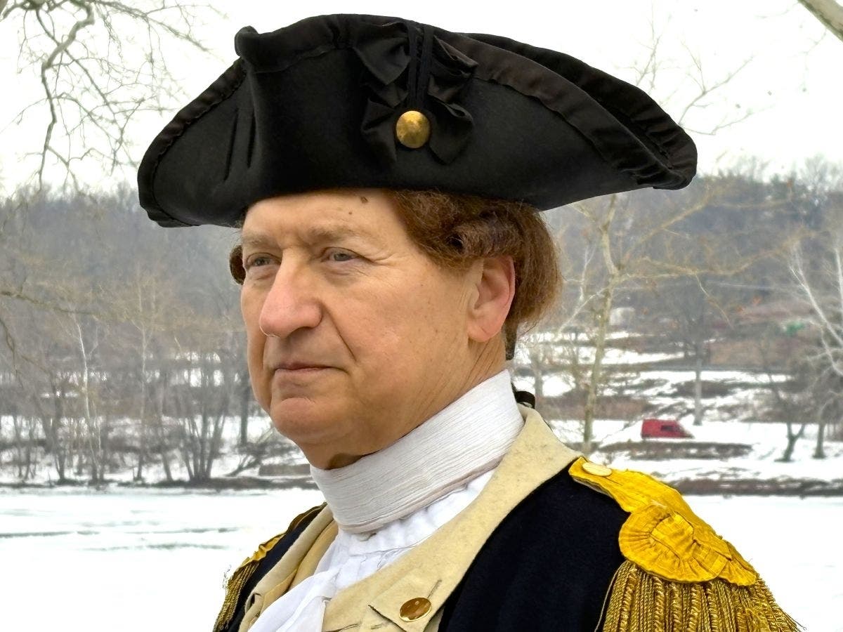 File photo of George Washington, portrayed by John Godzieba.