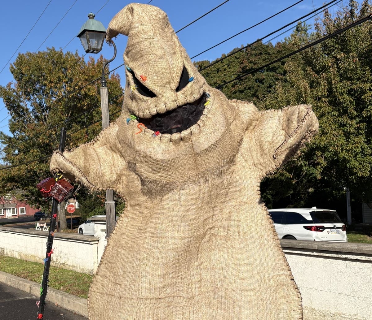 Oogie Boogie from Nightmare Before Christmas drew a lot of second looks as he walked down State Street during Saturday's parade.