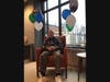 Al pictured in Arbor Rose surrounded by balloon awaiting is certificate of appreciation from the city of New Britain. 
